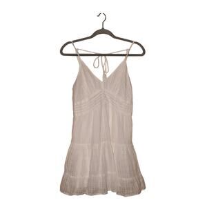 AMERICAN EAGLE NEW $50 White Strappy Babydoll Cotton Mini Dress XS